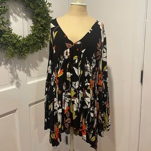 Free people tunic dress black in size large
